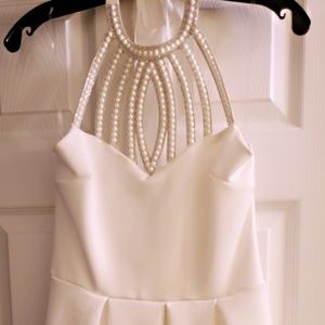 Cream halter dress